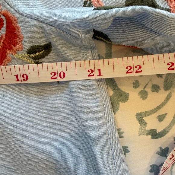 Hannah Light Blue Shirt with Floral Embroidery - Picture 6 of 11